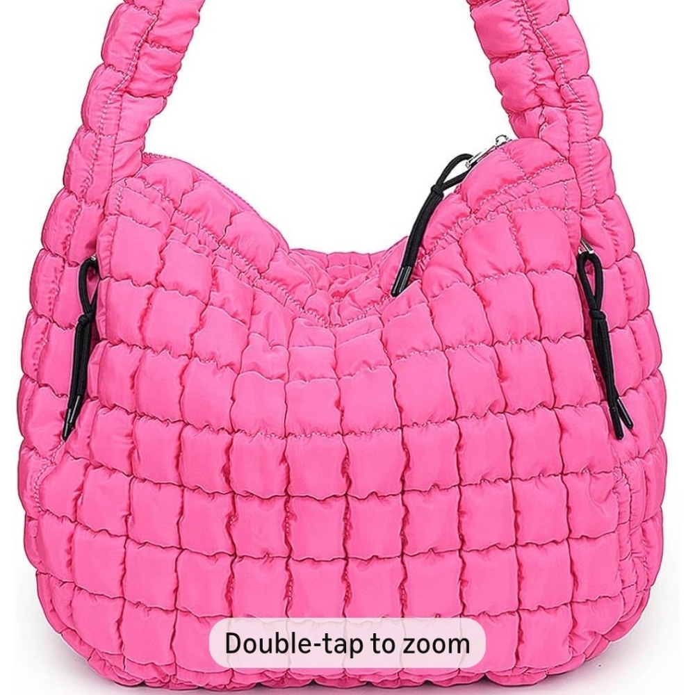 New Pink Quilted Shoulder Bag - Picture 9 of 13